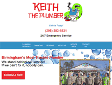Tablet Screenshot of keith-the-plumber.com